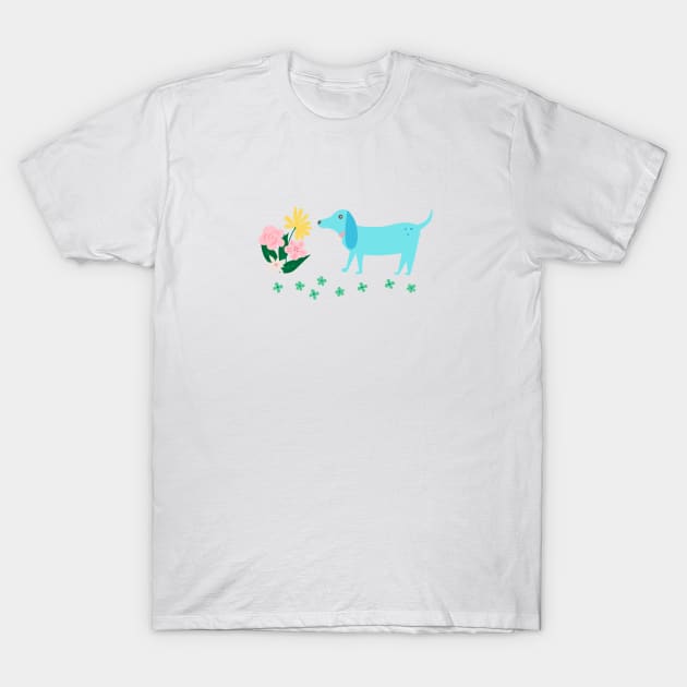 Stop and Sniff the Flowers T-Shirt by latheandquill